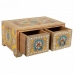 Caja-Joyero Alexandra House Living Multicolor Natural Madera de mango Madera MDF 14 x 10 x 23 cm 2 cajones