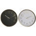 Reloj de Pared Home ESPRIT Blanco Negro Aluminio 30 x 4,3 x 30 cm (2 Unidades)