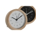 Table clock Home ESPRIT White Black Bamboo 10 x 4,3 x 10 cm (2 Units)