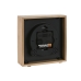 Orologio da Tavolo Home ESPRIT Bianco Nero Bambù 16 x 4,6 x 16 cm (2 Unità)