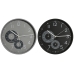 Orologio da Parete Home ESPRIT Nero Grigio PVC 30 x 4,7 x 30 cm (2 Unità)