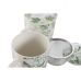 Taza con Filtro para Infusiones Home ESPRIT Blanco Verde 340 ml (2 Unidades)