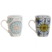 Cup with Tea Filter Home ESPRIT Blue White Turquoise Mediterranean 340 ml (2 Units)