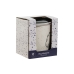 Kop met theefilter Home ESPRIT Wit Zwart 340 ml (2 Stuks)