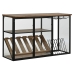 Flaskereol Home ESPRIT Sort Natur Træ Metal Krystal 102 x 32 x 60 cm