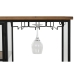 Suporte para garrafas Home ESPRIT Preto Natural Madeira Metal Cristal 102 x 32 x 60 cm