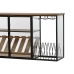 Stalak za boce Home ESPRIT Crna Prirodno Drvo Metal Kristal 102 x 32 x 60 cm