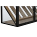 Flaschenregal Home ESPRIT Schwarz natürlich Holz Metall Kristall 102 x 32 x 60 cm