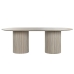 Table de Salle à Manger Home ESPRIT Blanc Beige Granite Bois MDF 220 x 100 x 75 cm