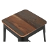 Tabouret Home ESPRIT Marron Noir Bois Métal 34 x 33 x 77 cm