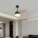 Ceiling Fan with Light Romimex Black Natural