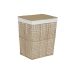 Cesto da Roupa Home ESPRIT Branco Natural Metal 44 x 35 x 55 cm