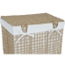 Cesto da Roupa Home ESPRIT Branco Natural Metal 44 x 35 x 55 cm