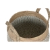 Basket set Home ESPRIT White Natural Light brown PVC Seagrass Rushes 35 x 35 x 30 cm (2 Pieces)