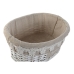 Basket spelset Home ESPRIT Wit Beige vlechtwerk 36 x 29 x 15 cm (3 Onderdelen)