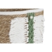 Juego de Cestas Home ESPRIT Blanco Verde Natural Fibra natural Tropical 39 x 39 x 47 cm (3 Piezas)