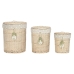 Set de Coșuri Home ESPRIT Verde Natural răchită 45 x 45 x 55 cm 3 Piese