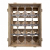 Range Bouteilles Alexandra House Living Naturel Bois d'épicéa 32 x 55 x 41 cm 16 bouteilles Caisse