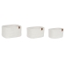 Set di Cestini Home ESPRIT Bianco Moderno 25 x 20 x 14 cm (3 Pezzi)