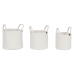 Set di Cestini Home ESPRIT Bianco Moderno 30 x 30 x 28 cm (3 Pezzi)