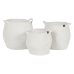 Set di Cestini Home ESPRIT Bianco Moderno 34 x 34 x 34 cm (3 Pezzi)