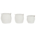 Set di Cestini Home ESPRIT Bianco Moderno 34 x 34 x 34 cm (3 Pezzi)