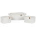 Set di Cestini Home ESPRIT Bianco Moderno 34 x 25 x 14 cm (3 Pezzi)