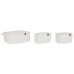 Set di Cestini Home ESPRIT Bianco Moderno 34 x 25 x 14 cm (3 Pezzi)