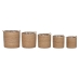 Juego de Cestas Home ESPRIT Natural Fibra natural 37 x 37 x 41 cm (5 Piezas)