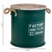 Cutie de depozitare cu capac Alexandra House Living Factory Verde Cânepă Metal Lemn de brad 35 x 35 x 37 cm Cu mânere Rotundă