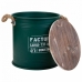 Cutie de depozitare cu capac Alexandra House Living Factory Verde Cânepă Metal Lemn de brad 35 x 35 x 37 cm Cu mânere Rotundă