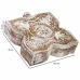 Guarda-Joias Alexandra House Living Branco Cinzento Madeira de mangueira 5 x 17 x 17 cm