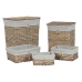 Basket spelset Home ESPRIT Beige Natuurlijk vlechtwerk 47 x 35 x 55 cm 5 Onderdelen