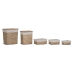 Basket set Home ESPRIT Beige Natural wicker 47 x 35 x 55 cm 5 Pieces