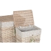 Conjunto de Cestas Home ESPRIT Verde Bege Natural vime 47 x 35 x 55 cm 5 Peças