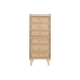 Cajonera Home ESPRIT Natural Ratán Madera de Paulonia 40 x 30 x 104 cm