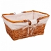 Cesta de Piquenique Alexandra House Living vime Madeira de salgueiro 38 x 30 x 17 cm