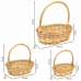 Set de basket Alexandra House Living osier Bois de saule Naturel 3 Pièces