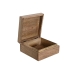 Caja-Joyero Home ESPRIT Blanco Natural Madera de mango 18 x 18 x 9 cm (2 Piezas)