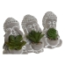 Plantă decorativă Home ESPRIT Polietilenă Цимент Buda Oriental 8,5 x 7 x 11 cm (3 Unități)