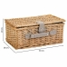 Cesta de Piquenique Alexandra House Living Cinzento Natural vime