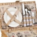 Cesta de Picnic Alexandra House Living Gris Natural Mimbre