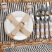 Cesta de Picnic Alexandra House Living Gris Natural Mimbre