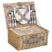 Cesta de Picnic Alexandra House Living Gris Natural Mimbre