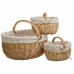 Set de basket Alexandra House Living osier Bois de saule Naturel 3 Pièces