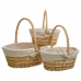 Basket set Alexandra House Living wicker Willow wood Natural 3 Pieces