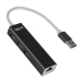 HUB USB iggual IGG319260 Czarny Szary