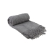 Coperta Romimex Grigio Con frange 130 x 200 x 1 cm