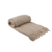 Coperta Romimex Beige Con frange 130 x 200 x 1 cm