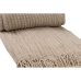 Blanket Romimex Beige With tassles 130 x 200 x 1 cm